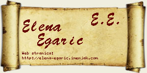 Elena Egarić vizit kartica